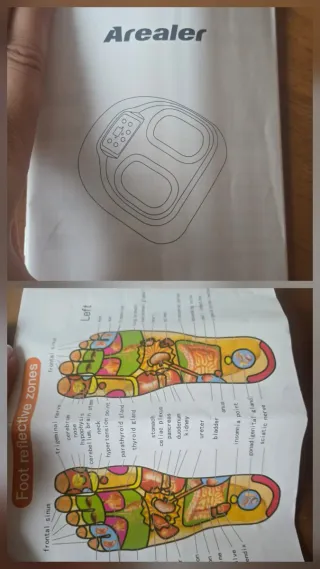 MASAJEADOR DE PIES AREALER CON CONTROL REMOTO.