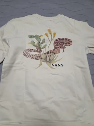 Sudadera Vans Beige con Diseño de Serpiente