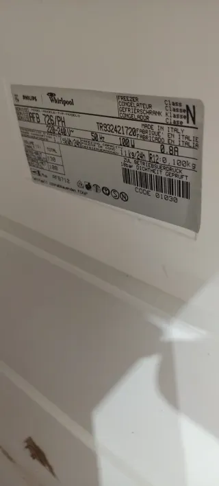 Congelador Vertical Blanco Whirlpool