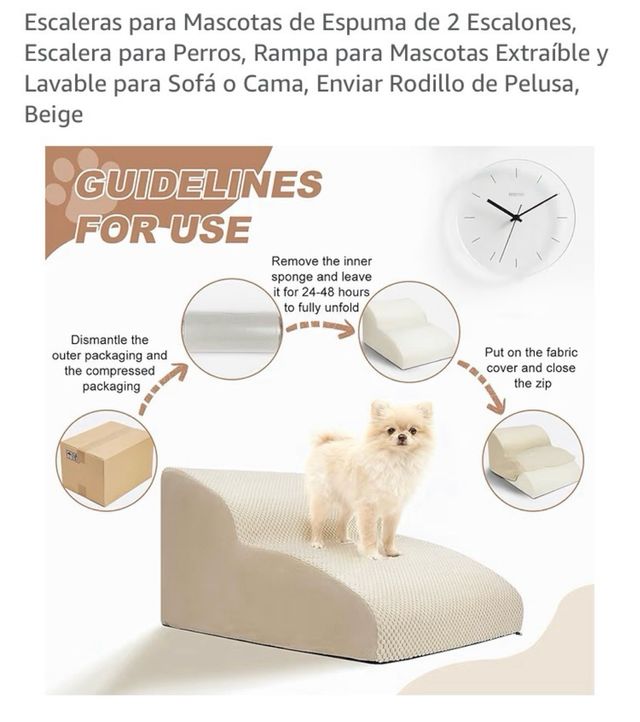 Escaleras para Mascotas de Espuma 2 Escalones