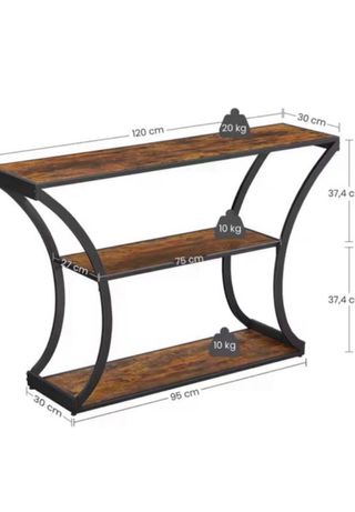 Estantería metálica y madera