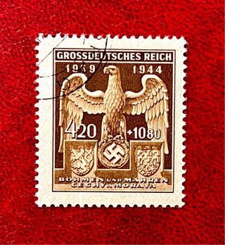 Curioso sello II Guerra Mundial Bohemia y Moravia