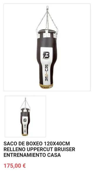 Saco Boxeo 120x40cm BRUISER Uppercut.