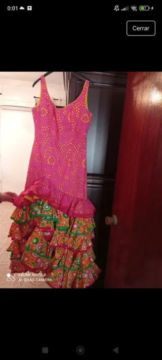 Vestido Flamenca Volantes Multicolor