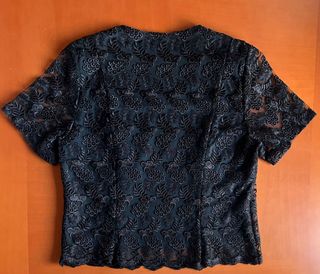 Top fiesta encaje negro talla G
