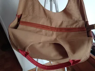 Bolsa de tela grande con estampado floral