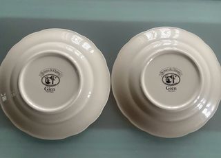 Coppia piatti ceramica decorati caccia