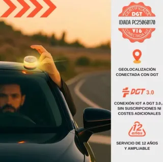 Baliza de señalización LED naranja