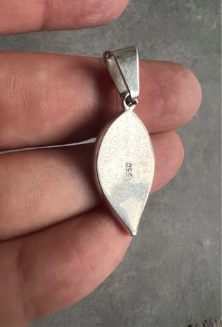 Colgante Plata Hoja Arcoíris Multicolor