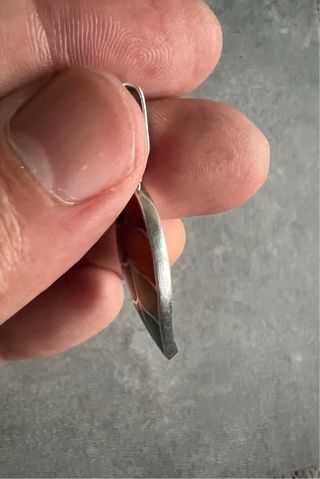 Colgante Plata Hoja Arcoíris Multicolor