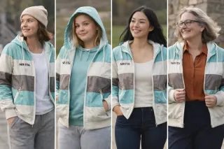 Chaqueta Nikita M/38 Gris, Turquesa y Blanca