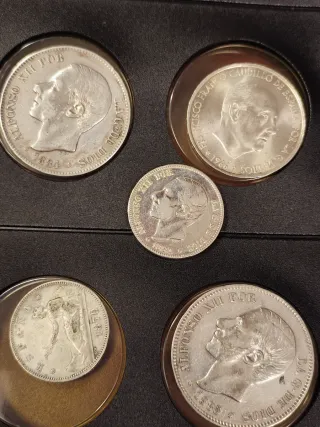 Gran lote  10 monedas de plata España