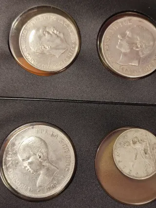 Gran lote  10 monedas de plata España