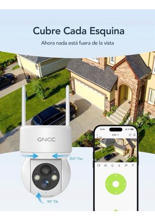 Cámara Vigilancia GNCC Solar WiFi Exterior 1080p