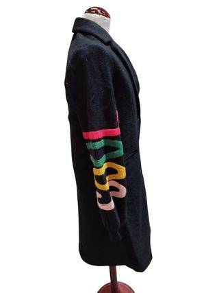 Abrigo Desigual Negro Multicolor