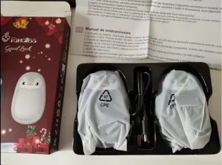 Calentador de manos pingüino recargable