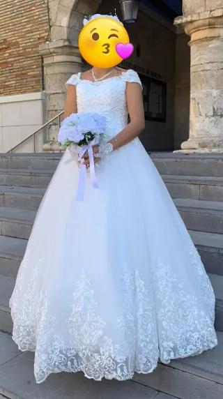 Vestido de Novia Blanco - Solo usado en la Cerem
