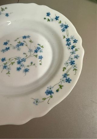 2 Piatti profondi Arcopal Fiori Blu