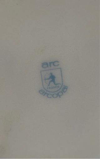 2 Piatti profondi Arcopal Fiori Blu