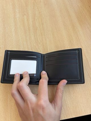 Cartera DEABOLAR hombre cuero PU negra