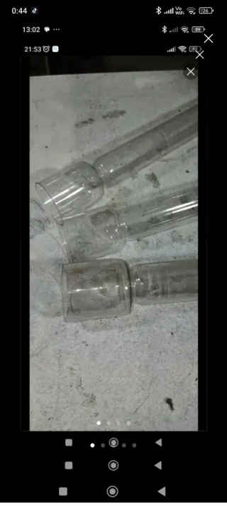 Tubo de quinqué de cristal de 3,5cm