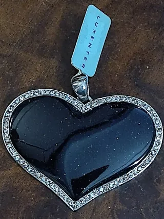 Anillo y colgante plata 925 aventurina/ Luxenter