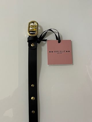 Cintura Marc Ellis tg 90 nera con dettagli oro