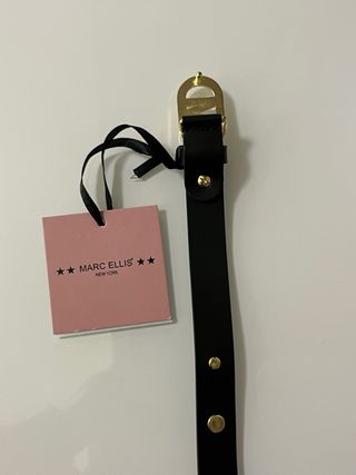 Cintura Marc Ellis tg 90 nera con dettagli oro