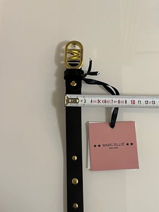 Cintura Marc Ellis tg 90 nera con dettagli oro