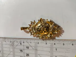 Colgante Virgen Plata Bañada Oro