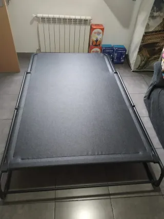 Sofá Cama 2 Plazas Ikea Negro/Gris Hammarn