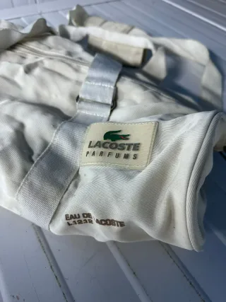 Macuto Lacoste Beige/Blanco