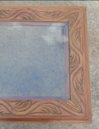 Mesa baja madera y cristal