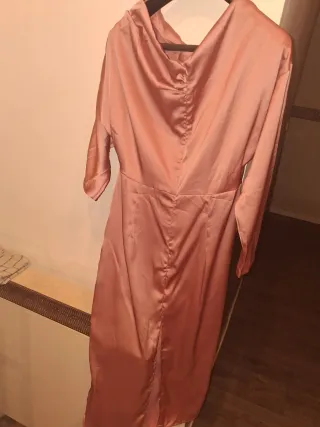 Vestido elegante rosa talla 40