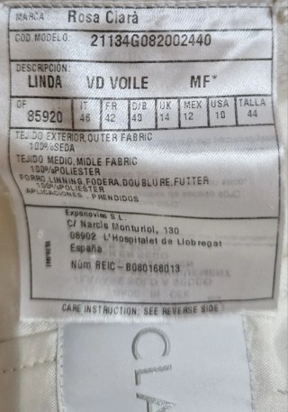 Vestido de Novia Seda