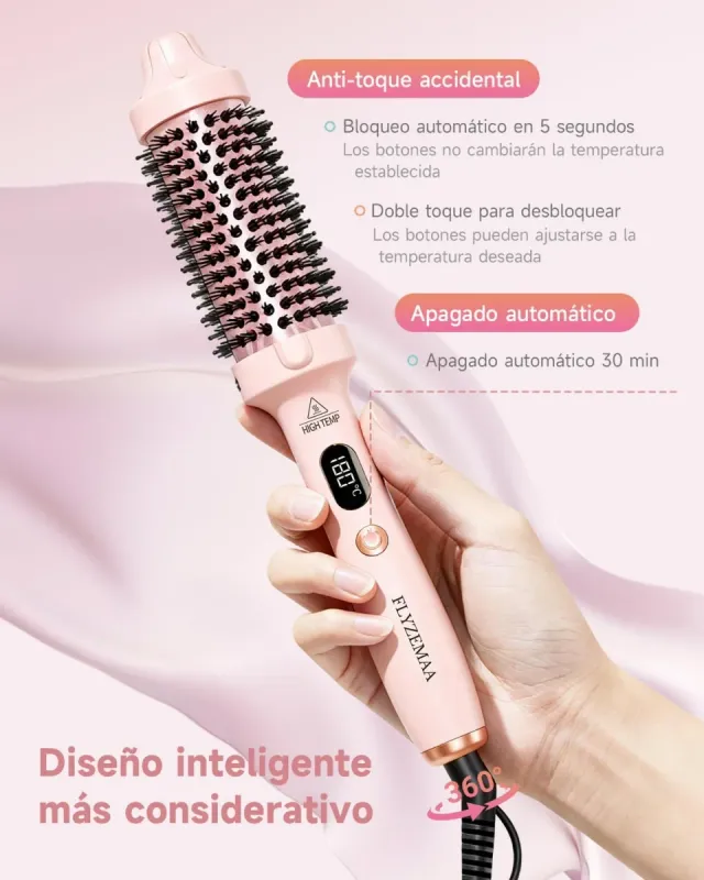 Cepillo Térmico FLYZEMAA Rizador Suave