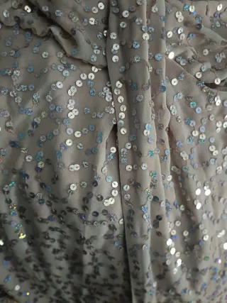 Vestido fiesta ASOS rosa lentejuelas irisadas