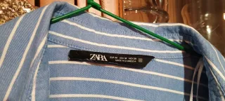 Camisa oversize Zara rayas azul y blanca Talla M