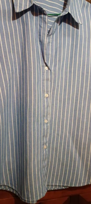 Camisa oversize Zara rayas azul y blanca Talla M