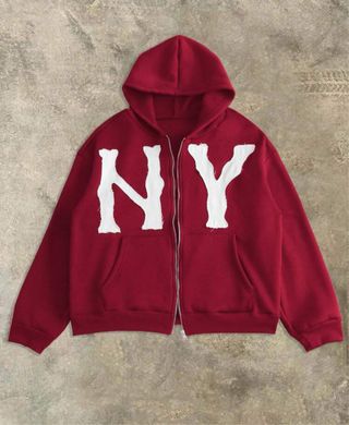 Chaqueta con cremallera y logo NY talla L