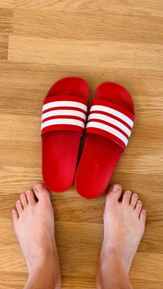 Chanclas Adidas Rojas Talla 43