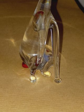 Estatueta de gato em vidro de Murano