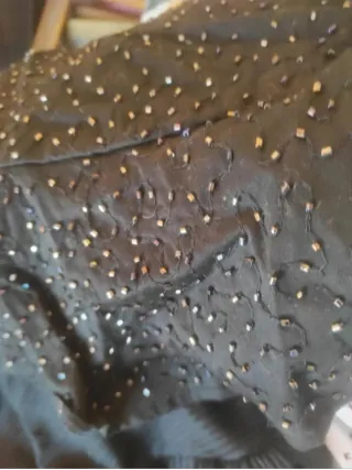 Vestido fiesta negro con pedrería