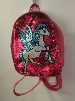 Bolso unicornio lentejuelas rosa