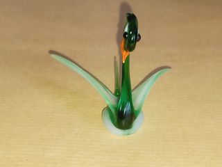 Estatueta de cisne em vidro de Murano