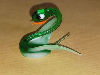 Estatueta de cisne em vidro de Murano