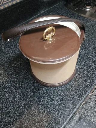 Cubitera Vintage Polipiel y Plástico