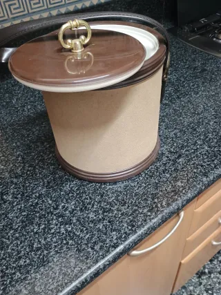 Cubitera Vintage Polipiel y Plástico