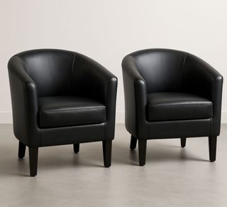 Sillón individual negro tipo IKEA