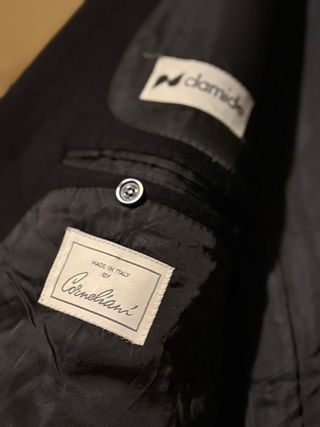 Cappotto uomo nero doppio petto Made in Italy